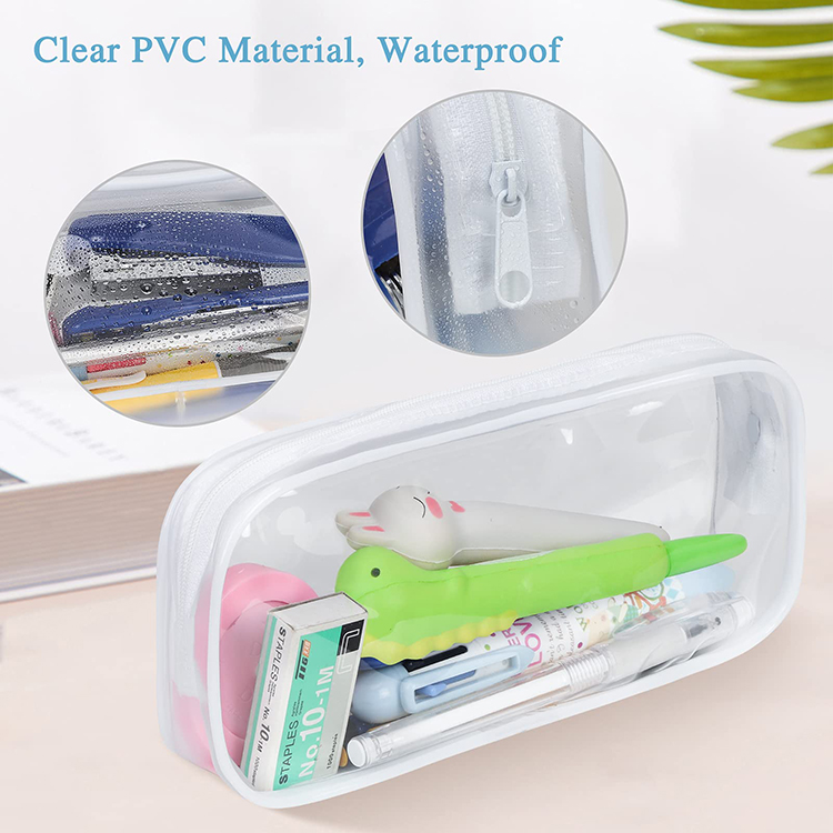 透明 PVC 铅笔袋 透明铅笔盒 化妆品袋 大容量铅笔盒