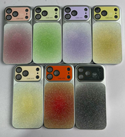 Coques de téléphone BAILI Factory New pour iPhone 16, transformables instantanément en IP 17 PRO MAX, avec poudre scintillante dégradée et grande fenêtre