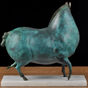 Bronze Horse Ornament Chinese Zodiac Tang Dynasty Style Handmade Art Sculpture For Home Decor Housewarming Gift - Product Image 2