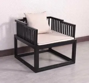 新型实木沙发组合现代简约布艺别墅客厅中式家具