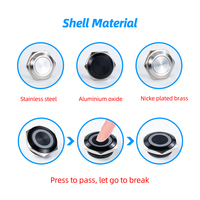 12mm 16mm 19mm 22mm métal le plus plat momentané étanche 12V Led illuminé RGB bouton poussoir interrupteur