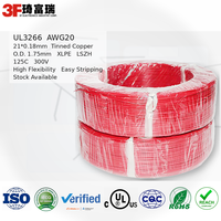 Fil de connexion UL3266 20AWG XLPE 125C 300V sans halogène, en cuivre étamé, pour alimentation des appareils électroménagers