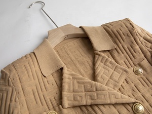 AIMEISI <span class=keywords><strong>abbigliamento</strong></span> alla moda Casual con motivo kaki in maglia Jacquard gonna a due pezzi gonna e Top Set da donna - Product Image 5