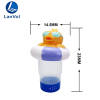 LanVol Lustiger Enten-Pool-Chlorspender, niedlicher Tierform-Chemikalien-Tablettenhalter für Schwimmbad, Whirlpool, Spa