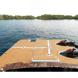 Dwf + EVA Inflatable cầu thang nền tảng Inflatable Float thang Dock U hình nổi đảo - Product Image 5