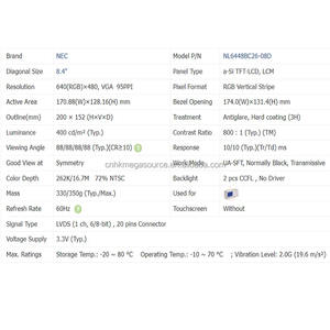 หน้าจอ LCD รุ่น NL6448BC26-08D ขนาด 8.4 นิ้ว ความละเอียด 640*480 TFT LCD ของแท้ใหม่เอี่ยม มีสินค้าในสต็อก - Product Image 4