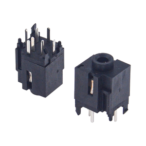 PJ-344 Conector de Audio Estéreo de 3.5mm, Montaje Horizontal de 7 Pines con Manguito Interno de Latón, 180 °   Conector de paso perforado - Product Image 5