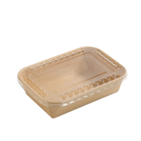 Vente en gros de bols et boîtes rectangulaires et carrés en papier kraft écologique avec logo personnalisé pour la restauration à emporter et les pique-niques
