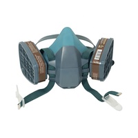 Masque respiratoire industriel en silicone pour produits chimiques, demi-masque de protection contre le gaz au chlore pour la pulvérisation agricole