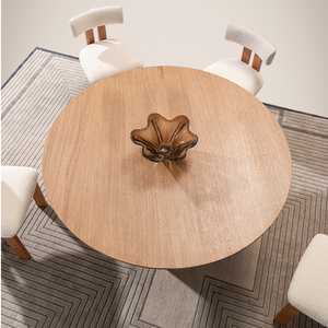 Tavolo da pranzo rotondo contemporaneo Versatile Design moderno solido <span class=keywords><strong>legno</strong></span> <span class=keywords><strong>naturale</strong></span> mobili per la casa cucina ristorante Bar palestra - Product Image 5