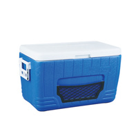 Glacière isotherme en plastique PP 46L avec poignée étanche, conservation 72h pour aliments et vin, portable pour aventures en plein air