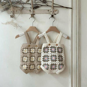 <span class=keywords><strong>Combinaison</strong></span> pour bébé printemps 2026, tricot <span class=keywords><strong>crochet</strong></span> en coton, style coréen, bretelles, <span class=keywords><strong>combinaison</strong></span> pour fille, pull pour bébé - Product Image 1
