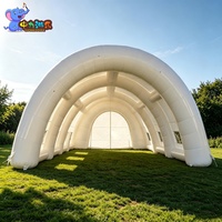 Tente de réception gonflable grande blanche en PVC avec structure pneumatique pour festivals, fêtes, événements et location de locaux commerciaux en extérieur