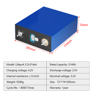 CATL 3.2V 314Ah 각형 리튬인산철 배터리 셀 태양 에너지 시스템 228Ah 280Ah 302Ah 310Ah 320Ah 340Ah 280Ah 리튬 배터리 - Product Image 2