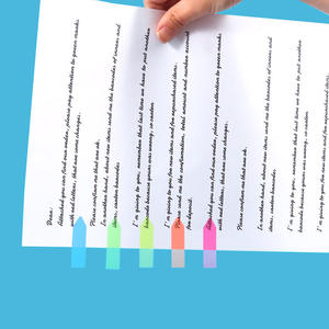 Easy to Write <strong>on</strong> and Organize Information 5 Different Fluorescent Neon Colors Page Markers Colored Sticky Tabs with PET Material - Product Image 5