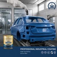 Peinture automobile Wolong 1K28 bleue acrylique, monocomposant, finition brillante durable, couche de finition pour voitures particulières, temps de séchage de 0,5h