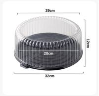 4 6 8 9 10 11 Inch Fabricant Boîte à gâteaux ronde en plastique transparent pour la cuisson des desserts Boîte à gâteaux en dôme avec couvercle