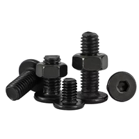 Vis à tête fraisée hexagonale M2-M10 en acier, vis à six pans creux DIN 7991, vis à tête fraisée de grade 6.8, vis à revêtement noir