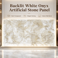 Panneau mural en PVC translucide imitation marbre, blanc artificiel, ignifuge, découpable sur mesure, rétroéclairé, décoration murale intérieure