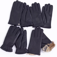 Accessoires de mode d'hiver de haute qualité, gants en cuir pour la conduite de moto pour hommes