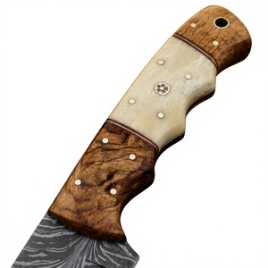 Couteaux de chasse en acier au carbone de qualité industrielle pour l'extérieur, avec manche en bois, motif personnalisé OEM pour le camping et la chasse - Product Image 4