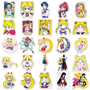 51 Stück <span class=keywords><strong>Anime</strong></span> SAILOR MOON Graffiti-Aufkleber Dekorative Etiketten für Gepäck Laptop Gitarre Helm Skateboard Wasserfeste Aufkleber - Product Image 3