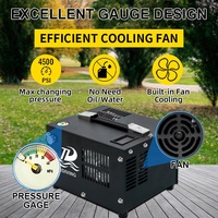 Compresseur d'air PCP TUDIVING personnalisé avec logo, sans huile, 4500 psi, 300 bar, 30 MPa, 12 V CC, gonflage rapide, prise domestique, pour paintball