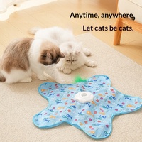 Tapis de jeu électrique pour chat, jouet interactif USB rechargeable avec baladeur caché, pour l'auto-entretenue et la réduction de l'anxiété des chatons d'intérieur