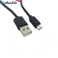 Mini 10cm USB 2,0 tipo a macho a Micro B macho Cable de carga de 5 pines chaqueta de PVC blanco con blindaje trenzado para cámara y computadora