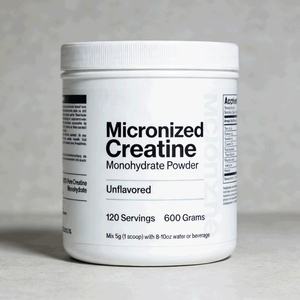 Créatine monohydrate micronisée en poudre, sans saveur, 120 portions, 600 grammes, qualité alimentaire, durée de conservation de 2 ans (l'emballage peut varier) - Product Image 1
