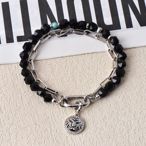 Conjunto de joyería de plata 925 925 de plata avanzada para hombre, pulseras de piedras preciosas de cristal Natural, pendientes, colgante de Tigre, joyería de cristal - Product Image 3