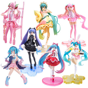 Figura de Hatsu Miku, Figura de <span class=keywords><strong>Anime</strong></span> de Chica Presionando Fideos, Decoración para Escritorio, Tablero de Auto y Pasteles - Product Image 5