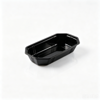Barquette alimentaire jetable en PET légère, rectangulaire ouverte, pour produits frais, qualité alimentaire certifiée ISO14001, pour sushis et chocolats