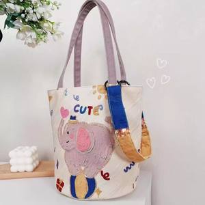 Sac seau Oxford haut de gamme pour le quotidien, élégant et mignon, avec motif lettres exquises, porté main, épaule ou croisé, fermeture éclair - Product Image 2