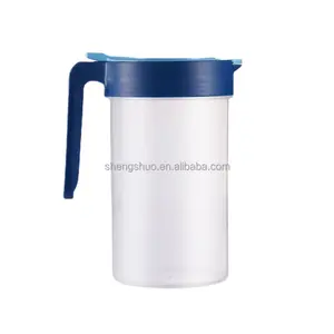 Atacado 1800ml Plastic Pot Cool Water Pitcher Jarro De Água De Plástico Conjunto Com Alça E Copos