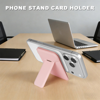 Dompet Kartu Kredit Magnetik Kulit PU Cetak Laser Ultra-Tipis Lipat Magsafe Bifold Pria Wanita Model Terbaru