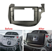 Cadre de Fascia de plaque frontale Audio de voiture de 10 pouces pour Honda 2008-2013 FIT/JAZZ grand écran Radio stéréo panneau tableau de bord Kit de réaménagement