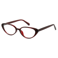 Monture optique œil-de-chat TR anti-lumière bleue haut de gamme à motif uni pour femme, verres PC légers, logo personnalisé, OEM
