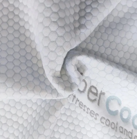 Tissu rafraîchissant respirant en polymère à 50 % avec motif géométrique tendance et couche d'air glacée pour matelas