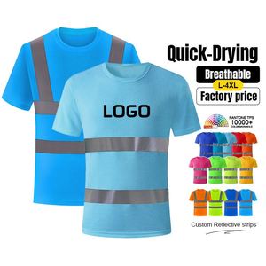 Camisetas de Trabajo Reflectantes de Alta Visibilidad, Transpirables, Personalizadas, Unisex, de Tela Bird Eye, de Secado Rápido, Traje de Seguridad de Manga Corta - Product Image 1