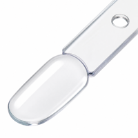 Échantillon de couleur d'ongles en acrylique personnalisé, bâtonnet transparent pour échantillon de vernis, carte de couleurs de salon avec trou et espace pour logo pour salon de manucure