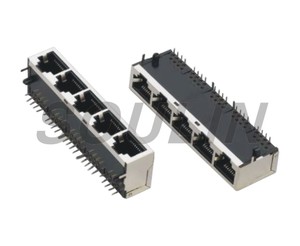 Hecho <span class=keywords><strong>en</strong></span> China de <span class=keywords><strong>la</strong></span> red de telecomunicaciones de <span class=keywords><strong>la</strong></span> parte 4 Puerto RJ45 conector hembra Jack OEM ODM - Product Image 1
