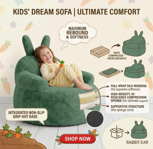 Divano Letto Pieghevole Portatile per Bambini, Leggero e Comprimibile Sottovuoto, Poltrona Morbida per Bambini con Simpatici Cartoni Animati, Ideale per la <span class=keywords><strong>Casa</strong></span> - Product Image 3