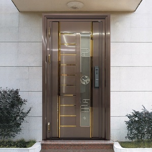 Puerta de Entrada Comercial de Acero Inoxidable Resistente Xindi, Anti-Robo, <span class=keywords><strong>con</strong></span> Acabado Manual en Vidrio, <span class=keywords><strong>para</strong></span> Exteriores y Centros Comerciales - Product Image 5