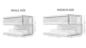 <b>Rustic</b> Multipurpose Wooden Floating Nightstand Wall Mounted Bedside Storage <b>Shelves</b> with Drawer for Home School Hospital Use - Product Image 5