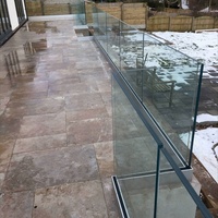 Système de fixation en U moderne pour balustrade sans cadre en verre de sécurité, pour escalier, balcon, villa, hôtel, appartement, en aluminium résistant à la rouille