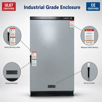 Armoire de distribution électrique en acier galvanisé pour appareillage basse tension, indice de protection IP66, courant 200A, application industrielle, 6 prises