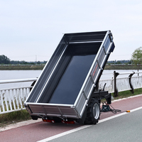 Remorque avec une capacité de charge de 1,5 tonne, pour tracteur/ATV/UTV/VOITURE de 40 à 70 CV, avec basculement arrière hydraulique électrique