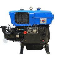 Moteur diesel agricole marin 18 ch S1105 Hors-bord pour bateau avec radiateur 15 ch 1 cylindre Composants principaux y compris moteur boîte de vitesses