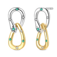 Ohrringe-Set Schmuckhersteller OEM 925 Sterling Silber Blumen-Zirkon-Ohrringe